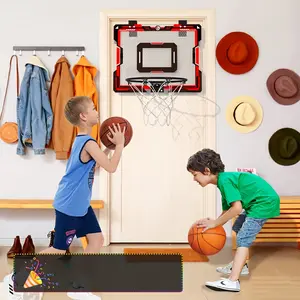 Indoor Hanging Basketball Hoop for Kids and Adults, Mini Basketball Rack with 1 Ball, Wall Mounted, Bedroom and Office Use, Christmas Gift