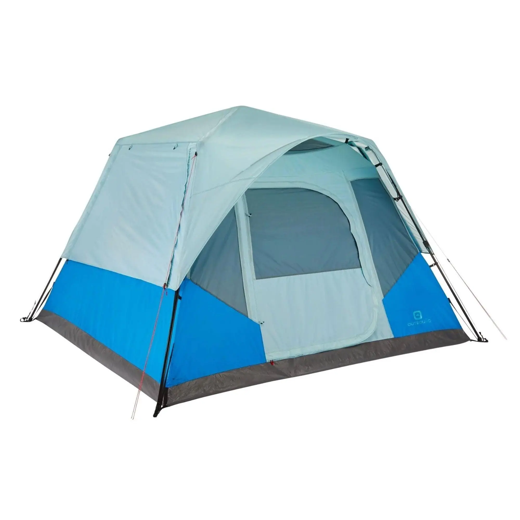 Outbound QuickCamp 6 Person 3 Season Cabin Tent with Rainfly and Carry Bag, Blue Outbound QuickCamp 6 Person 3 Season Cabin Tent with Rainfly and Carry Bag, Blue