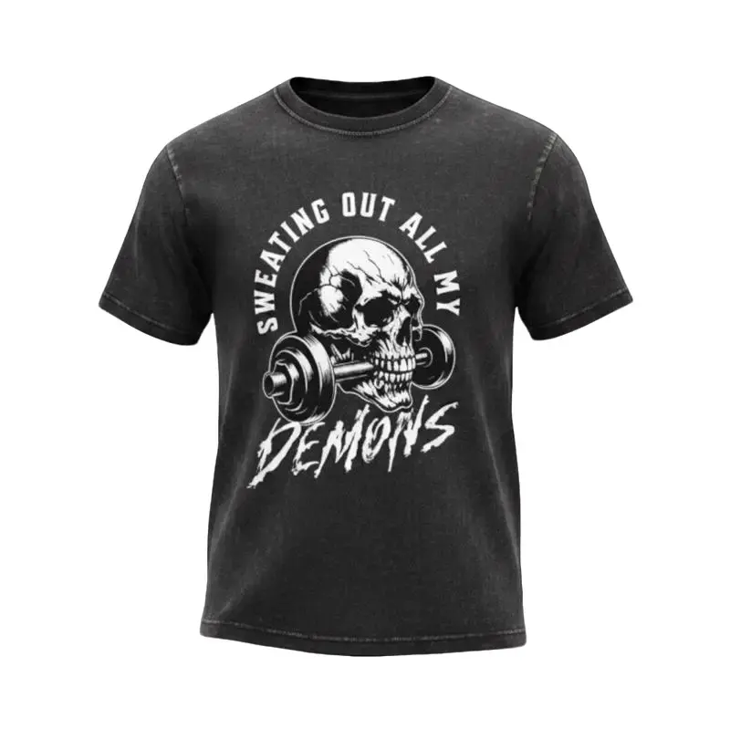 Men's Unisex Cotton Gym T-Shirt - Breathable, Quick-Dry Cooling Workout Top for Cold Wash Care