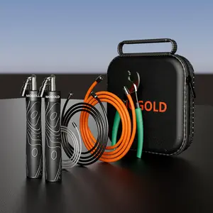 1 Set MOGOLD Weighted Calorie-Burning Fitness Jump Rope System: Professional Triple-Rope Setup for Adult Training & Home Gym, Exercise Equipment