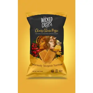 Wicked Crisps: Cheesy Cheese Pizza Tomato Crisps (4-Pack)