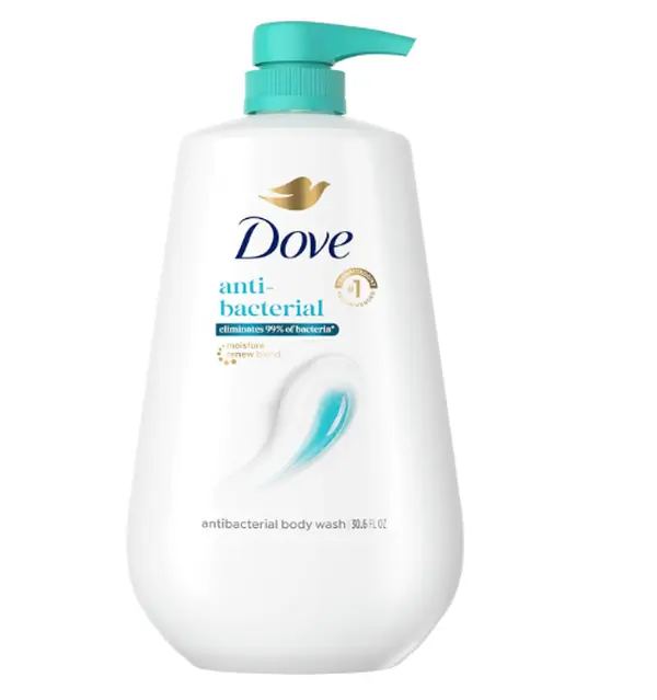 Dove Body Wash Antibacterial For All Skin Types 30.6 oz Pump, Sulfate Free | Dove Antibacterial Body Wash eliminates 99% of bacteria while nourishing skin with a sulfate-free formula