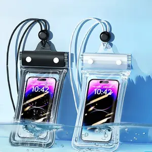 2Pcs Waterproof Phone Pouch Floatable Waterproof Phone Pouch with Touchscreen Universal Waterproof Cell Phone Case Underwater Photography for Swimming Rafting Diving