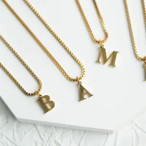 GGIRL Elegant 18K Gold Plated Initial Necklace for Women Girls, Dainty Letter Necklace Tiny A-Z Pendant Choker Necklace Trendy Cute Personalized Monogram Name Neclace fashion Jewelry Necklace for Teen Girls Gift