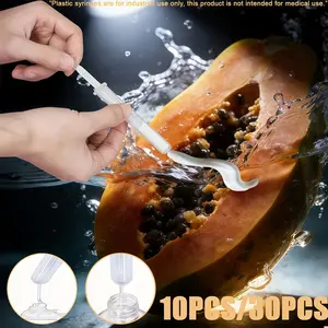 Multi-Pack Round Tip Gel Syringe, Liquid Extraction Emulsion Injector, Smooth Plunger, High-Quality Syringe for Home Industrial Lab Pet Feeding