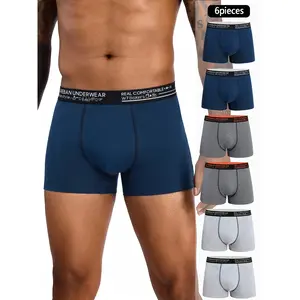 6pcs Pack Cotton Boxer Shorts Men Underwear Soft Male Underpants for Men Briefs Boxershorts Sports