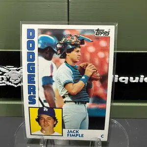 Topps 1984 #263 Jack Fimple Los Angeles Dodgers Baseball Rookie Card RC Collectible Sports Trading Card