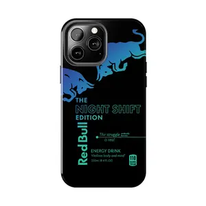 Red Bull Red Bull Energy Phone Case | Night Shift Edition Compatible with iPhone 17 16 15Pro, 14, 13, 12, 11, 8, XR Mini, Pro Max, Plus & SAMSUNG GALAXY 21 S22 S23 S24 25 ULTRA PLUS Accessories Protection unisex