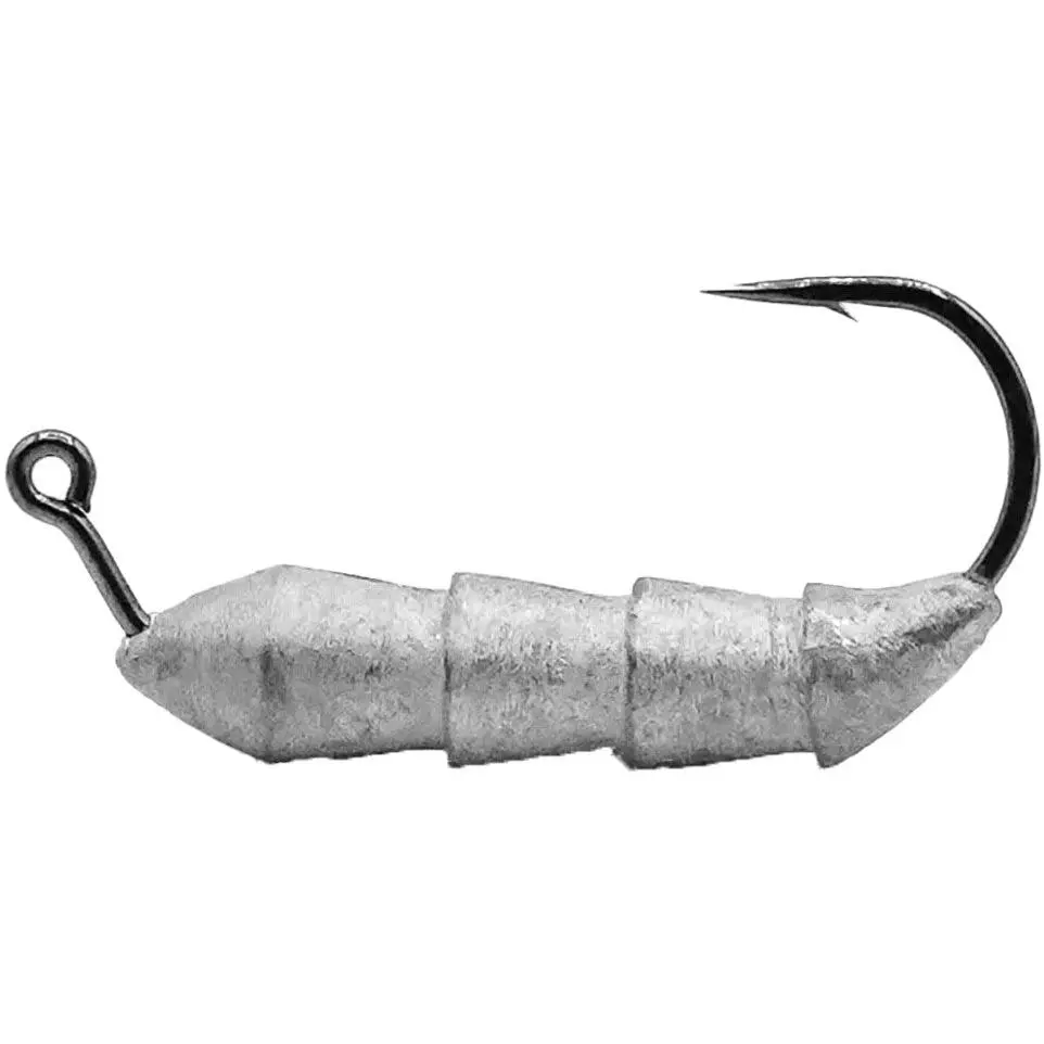 Finesse Light Wire Swimbait Hooks, 3-Pack Jig Hooks with Hidden Stacked Cone Weight for BFS, Soft Plastic Fishing