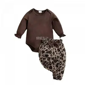 NewGirl’s 100% Cotton Leopard     Brown&Black Animal Print|         Romper + Leggings + Ruffled Sleeves|         Spring/Fall.Windbreaker Skirt  Graphic  Sweatshirt   Performance  Shorts  kid Tulle Dress Set with Accessories cheetah outfits girl summer G