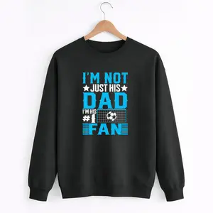 Dads of Soccer Players Sweatshirt – Proud #1 Fan Quote, Long Sleeve with Soccer Ball