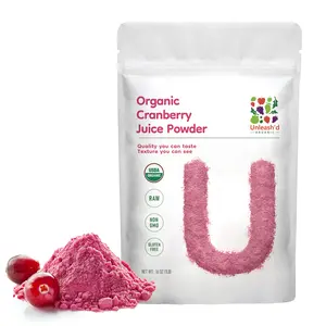 Organic Cranberry Juice Powder 16 oz - Unleash'd Organic 100% Pure Natural Green Food, Rich in Antioxidants and Vitamins, Aids Digestion and Boosts Immune Function