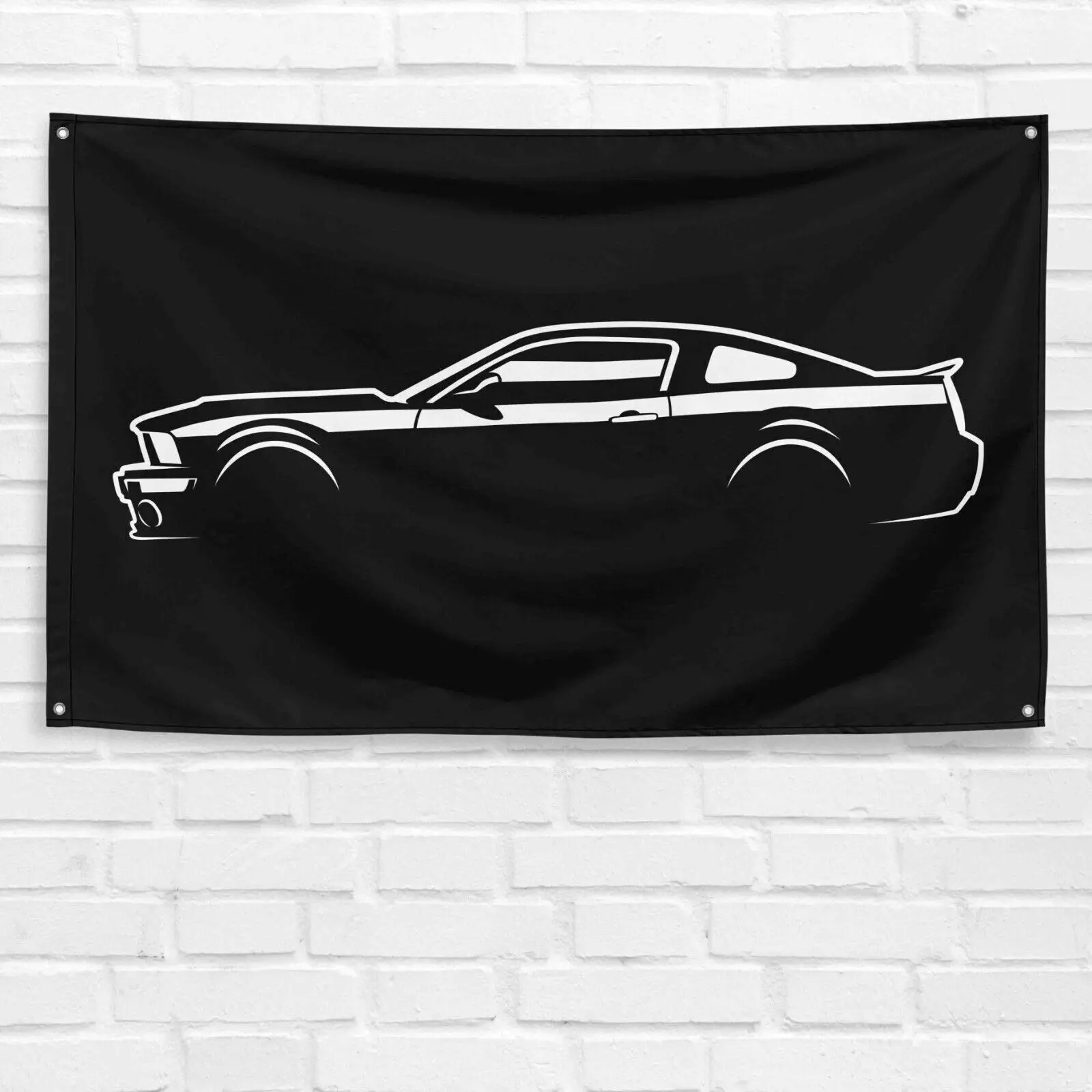 Ford Mustang Shelby GT500 2007 Synthetic Novelty Banner Flag, 3x5ft Home Wall Decor for Enthusiasts, Happy Birthday Dad Gift Idea, Polyester