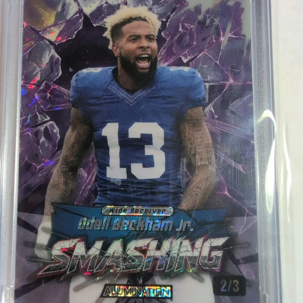 2026 Wild Card i illumination Odell Beckham Jr. smashing 2/3!!!... purple with the wild marble refraction beautiful card!!!!! only three like it and this is one of them!!!