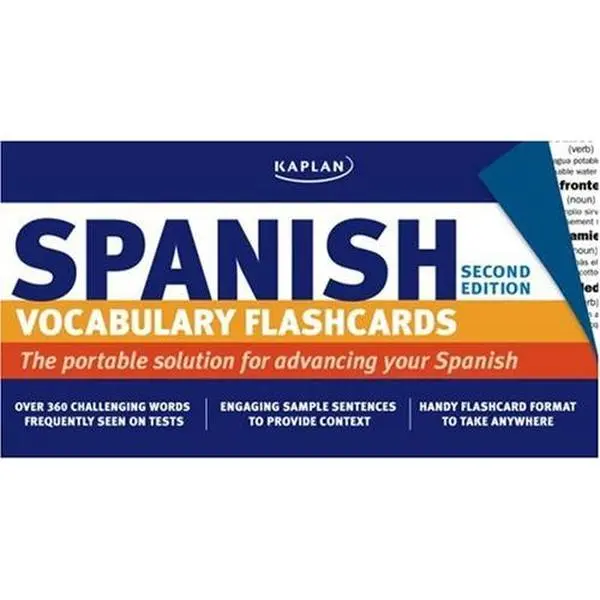 Used Kaplan Spanish Vocabulary Flip-o-matic Flashcards (2nd Edition) by Ken Stewart (Paperback) - Language Learning Flashcards Set, Conveniently Designed Handy Format, Easy Portable Educational Supply with 360+ Words