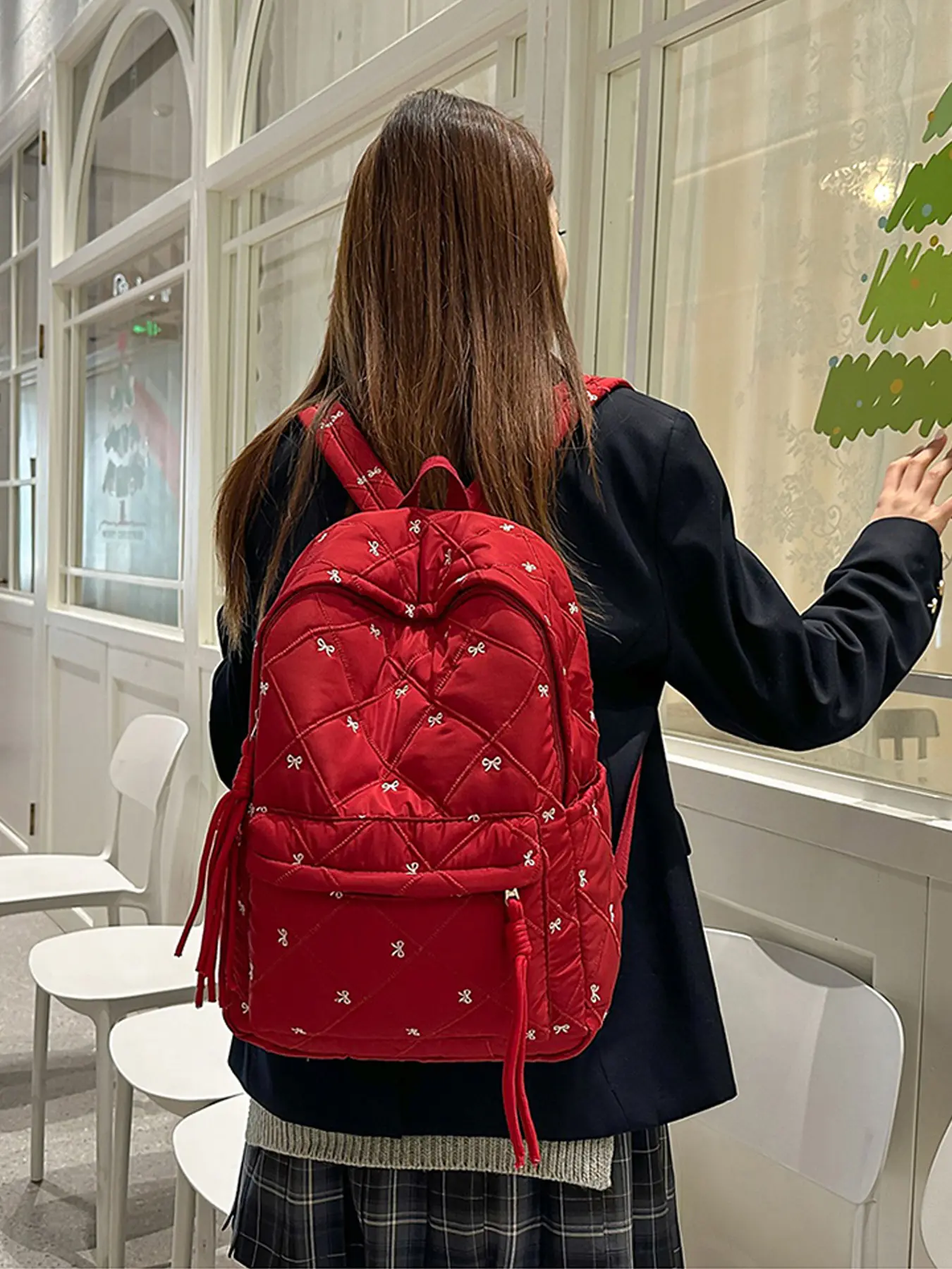 Women's Butterfly Knot Backpack, Trendy Backpack, Casual Fashion Shoulder Bag for Students, Daily Use School Bookbag, Stylish Ladies' Accessory, Casual Daypack, Cute Stylish Daypacks, Stylish Daypacks, Casual Daypack Backpacks