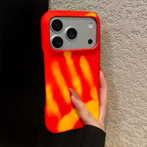 Phone Case: Temperature-Sensitive Color Changing Unique Designer Phone Case Compatible with iPhone 17 16 15 14 13 12 11 Pro Max Plus Air Soft Cover anxiety phone cases，futuristic tech accessory，protective silicone cover
