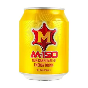 M-150 Energy Drink Thailand - Non-Carbonated 250ml Can | Thai National Favorite for Focus & Energy Boost | Perfect for Workers & Students