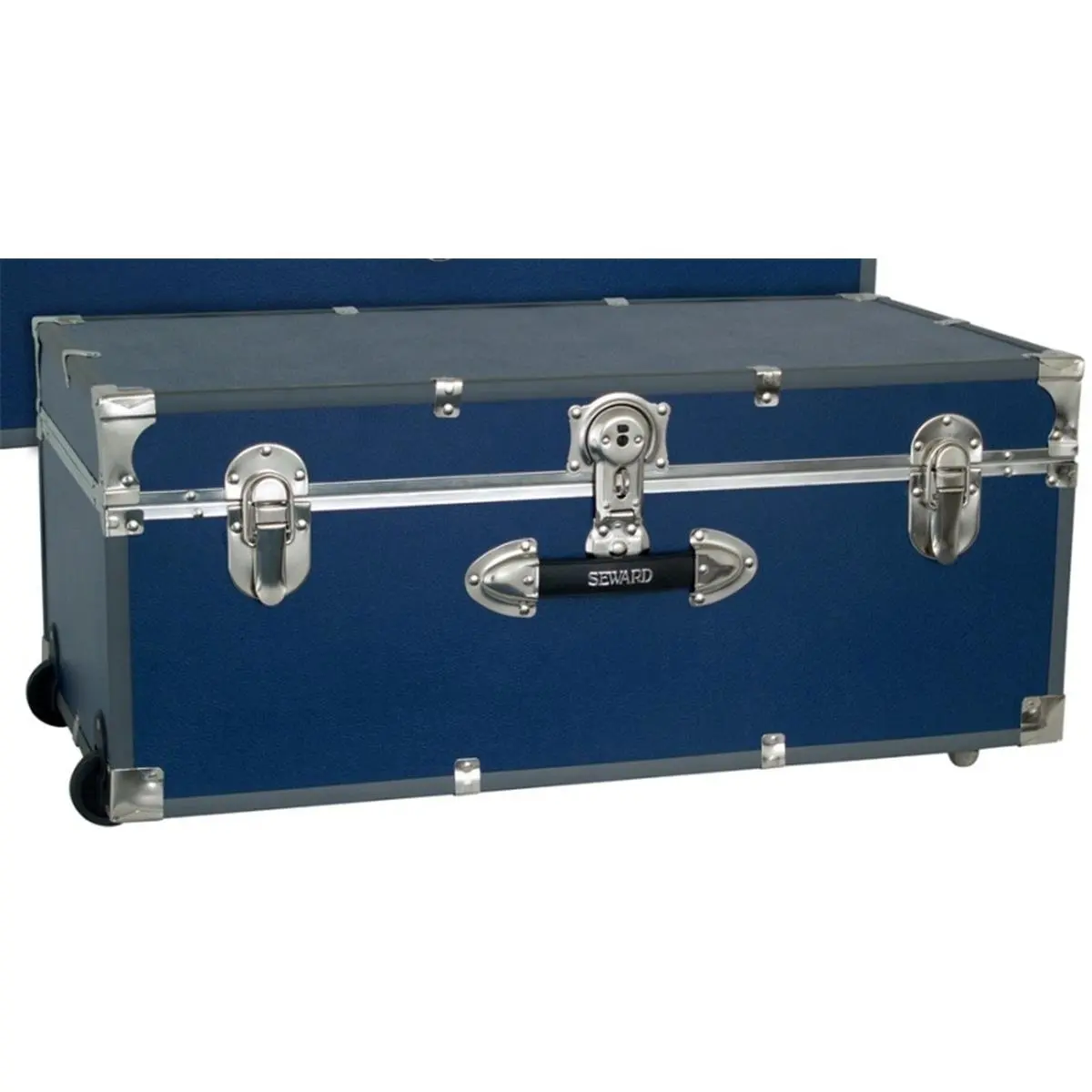 212 MAIN Seward Trunk 6113-19 Collegiate 30 in. Portable Rolling Tool Box with Push Button Handle, Key Lock, Wheels - Blue