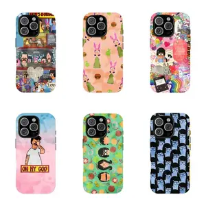 Bobs Burgers Character Collage Cellphone Case, Funny Cartoon TV Series Fan Merch Pop Art Accessories, Rubber Casing for iPhone 17 Pro Max 16 Air 15 14 13 12 11 Devices, Heavy-Duty Shockproof Protective Cover