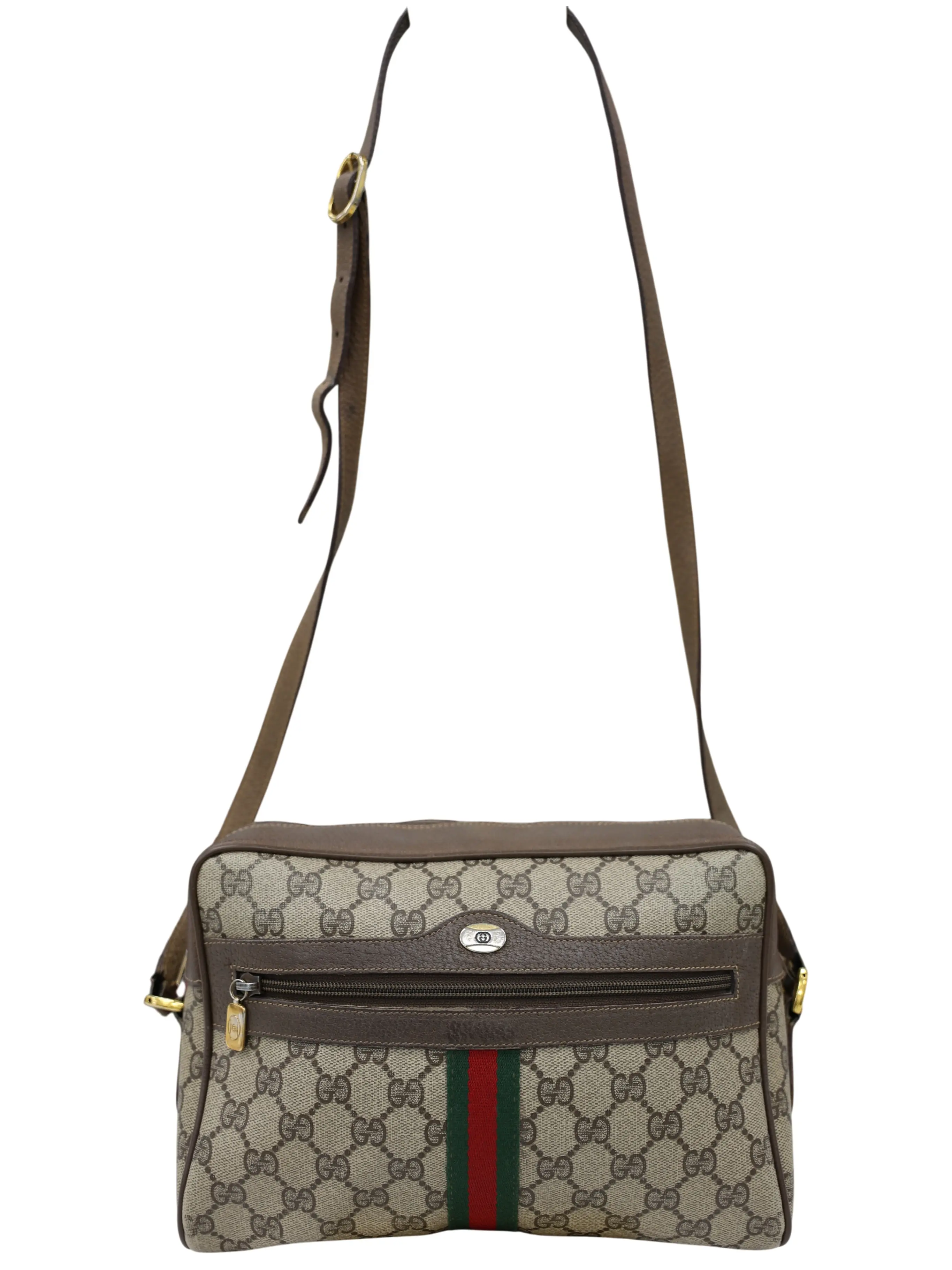 Pre-owned GUCCI CANVAS Shoulder Bags GG SUPREME OPHIDIA SHOULDER HANDBAG