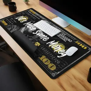 Creative Money Print Extended Mouse Pad, Rectangle Non-slip Gaming Mouse Pad, Office Desk Keyboard Pad For Home Office Desk, Gaming Mousepad