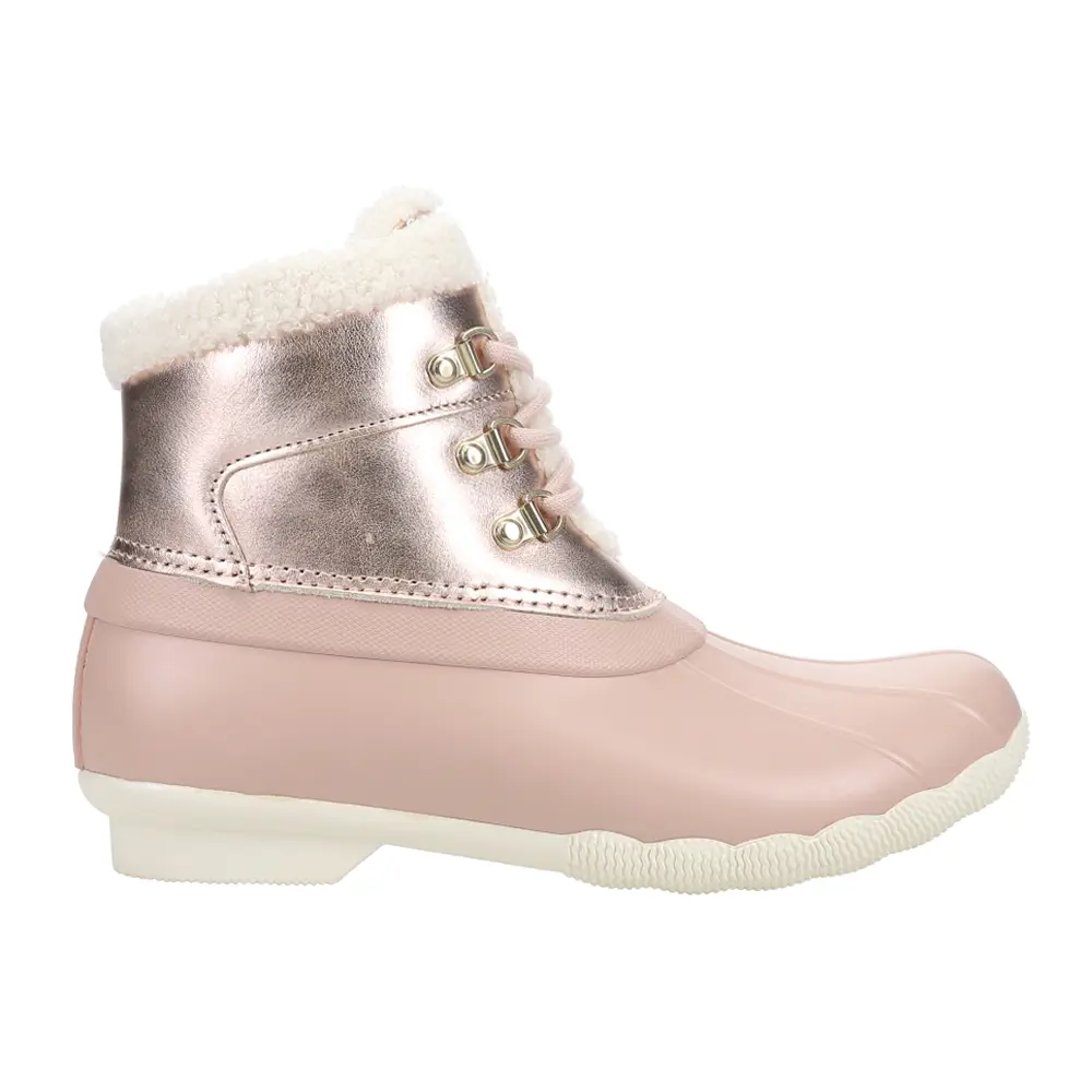 Sperry Womens Saltwater Alpine Lace Up Duck Casual Boots Ankle Low Heel 1-2" - Pink