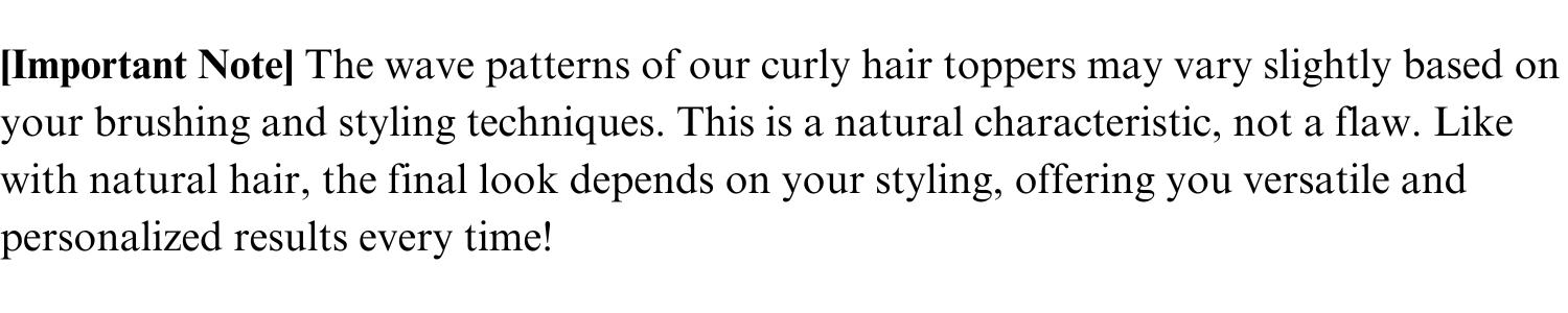 LUXSYA Hair Toppers - Curly - Big Waves LUXSYA Hair Toppers - Curly - Big Waves