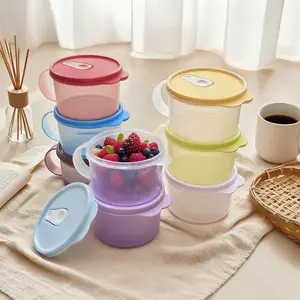 Microwave Bowl with Handle, Food Storage Container, Lunch Box with Vent Valve, Bento Box, Kitchen Small Accessory, 1 Piece