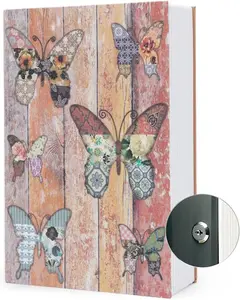 Diversion Book Safe Storage Box (Size 9.5"×6.2"×2.2") With Security Key Lock, Dictionary Secret Hidden Safe (Butterfly - Key Lock)