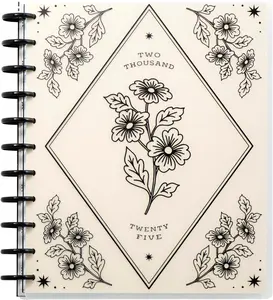 Ink & Ivy Planner Disc-Bound 12-Month, Daily, Weekly, and Monthly Planner with Dashboard Layout, 72 Pages, 12 Dividers, and 2 Sticker Sheets