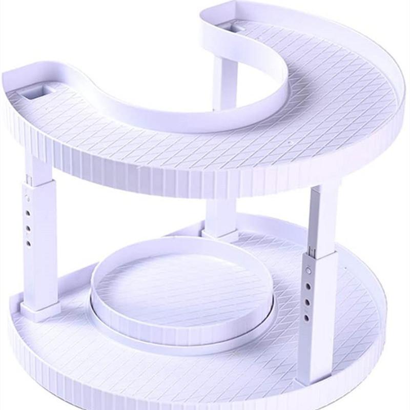 360° Rotating Kitchen Spice Rack Organizer, Multi-Layer Lazy Susan Seasoning Storage Shelf for Countertop Cabinet Pantry, Non-Slip Base Space Saving Easy to Reach Organizer for Home Kitchen