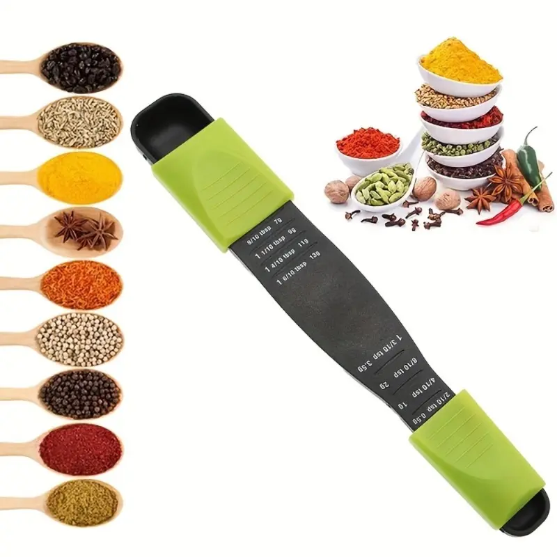 1pc,Double-ended Measuring Spoons，measuring Spoons，adjustable Measuring Spoons，adjustable Measuring Spoons All-in-one，measuring, Kitchen Gadgets, Multifunctional Measuring Spoon, Kitchen Measuring Utensils