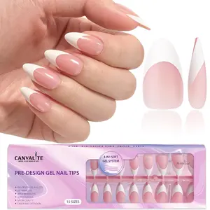 300-Piece French Tip Press-On Nails — Almond Shape