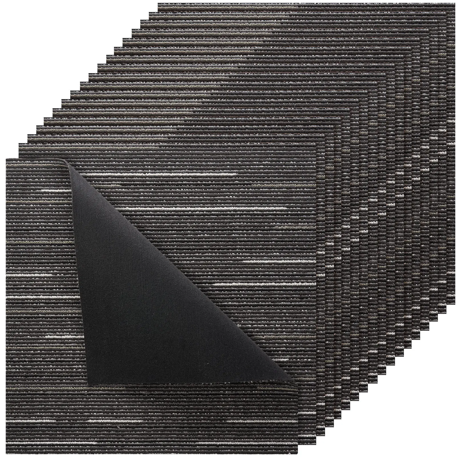 【SummerFinds】VEVOR 24x24 inch Reusable Carpet Tiles, 24 PCS Modular Square Rugs - Minimalist Modern Abstract Washable Area Rugs, Soft Padded Commercial Floor Cover (96sq.ft), Easy DIY Replacement for Living Room Office, Minimalist Rug, Modern Abstract Rug