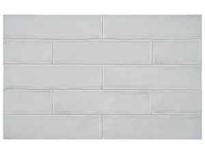 3 x 12 in Teramoda Silver Glossy Pressed Glazed Ceramic Tile