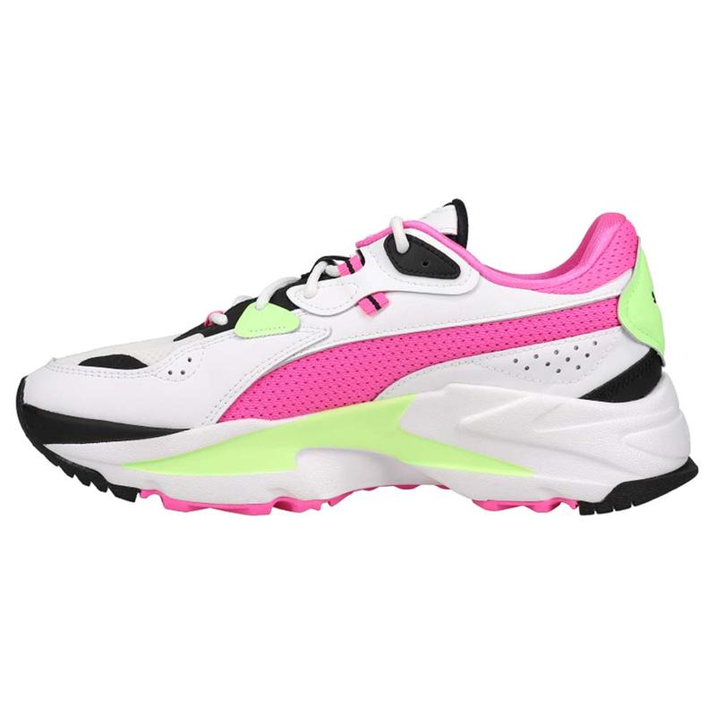 PUMA Womens Orkid Neon Lace Up Sneakers Shoes Casual - Pink, White