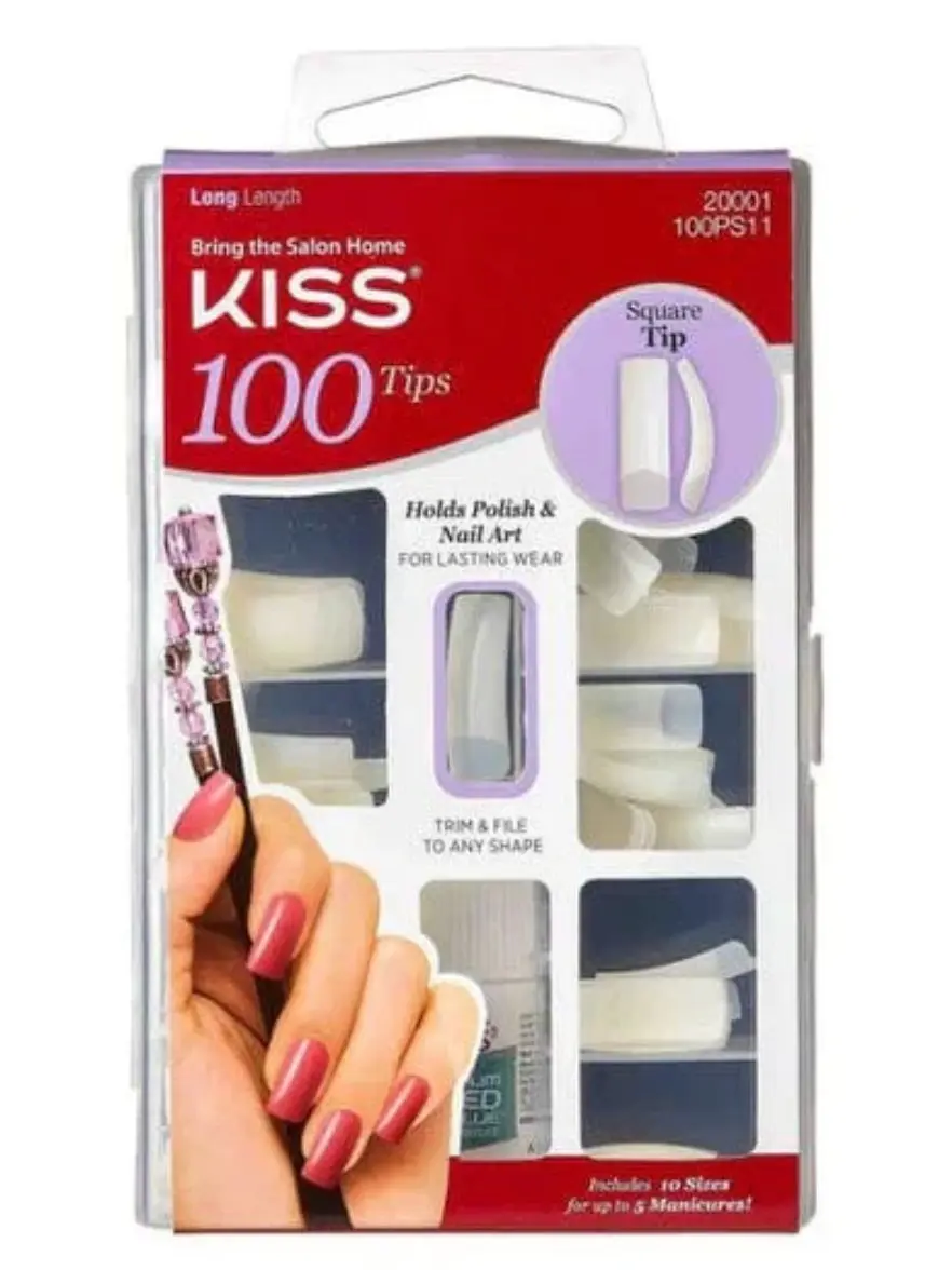 KISS 100 SQUARE NAIL TIPS
