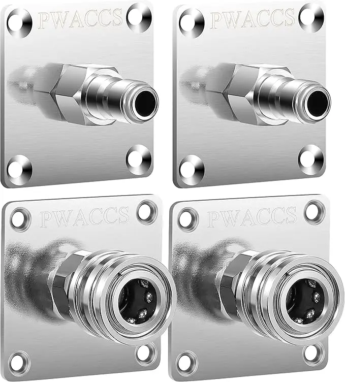 PWACCS Pressure Washer Handheld  Holder, Foam Cannon Holder, 1/4" Quick Connect Foam Cannon Wall Mount, Foam Wand Storage Rack Wall Mount Tool Holder for Organize and Store Power Washing Accessories, 4 Pack, DealsForYouDays
