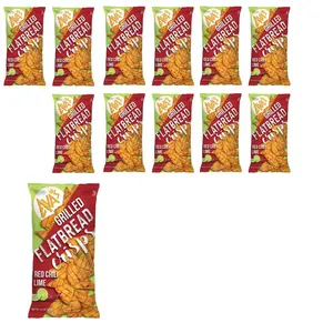 Ava's Red Chili Lime Flatbread Crisps, 6.5 oz, 12 Pack