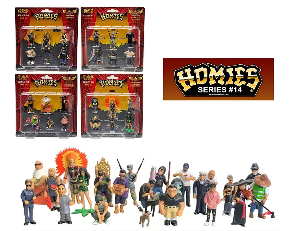 Homies Figures Series 14 Assortment Set of 6 Collectible 1.75-Inch Figures Hot Wheels Collectors Accessories