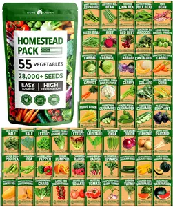 Heirloom Vegetable Seeds - Non GMO Vegetable Seeds for Planting Home Garden Variety Packs