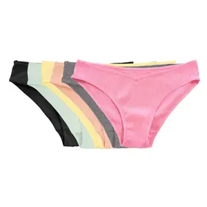 Cotton Rib Bikini Surprise 6 Pack, XS-2X
