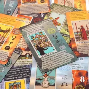 Hot Spanish Tarot Card Set for Beginners, Spiritual Vision Cards with Keyword Guide, Ideal Gift for Spirituality Enthusiasts, Tarot Reading