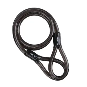 Venzio Heavy Duty 4FT 12mm (1/2 inch) Bike Lock Cable with Loops, Security Steel Lock Cable, PVC Coated Anti-Theft Chain for Bicycle, Gate, Grill, Generator