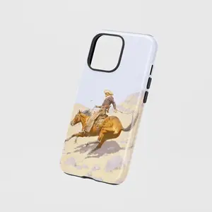 Cowboy Spur Art Phone Case: Dual Layer Protection