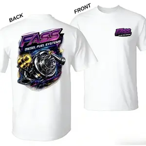 🚀FASS Diesel Fuel Systems Chrome Turbocharger Graphic T-Shirt  Neon Racing Performance Tee for Car Enthusiasts, Diesel Truck Lovers, Turbo Boost Streetwear Outfit, 100% Cotton Casual Tee, TikTok Viral Car Fashion, Perfect Gift for Racing Fans & Gearheads