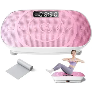 When used, it makes you hold onto your core and glutes tightly, suitable for women's full-body exercise equipment, Bluetooth and silicone footboard, vibration plate with automatic mode, home vibration fitness platform