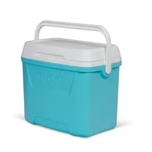 Igloo 28 QT Laguna Hard-Sided Ice Chest Cooler, Aqua Blue and White