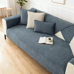 Chenille Sofa Covers, All-Season Non-Slip Couch Slipcover for Sofa, Pet-Friendly Furniture Protectors, Scratch-Resistant and Easy to Clean Machine washable cushion